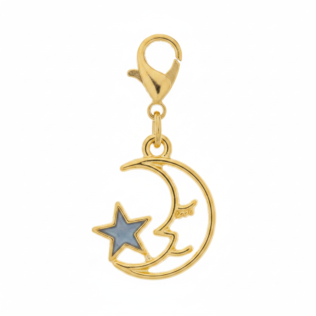 Moon Crescent with Grey Star