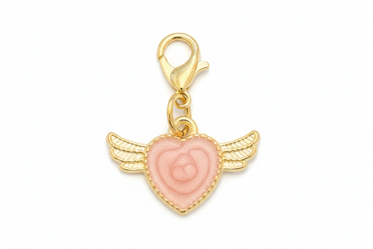 Pink Heart with Wings